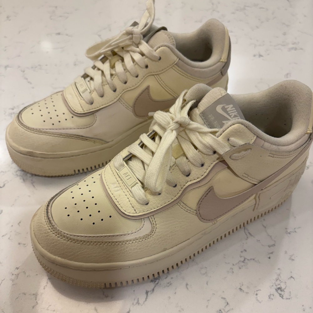 Nike Air Force 1 Shadow Women’s Sneakers – Cream / Neutral – Size 8.5 - Picture 3 of 15